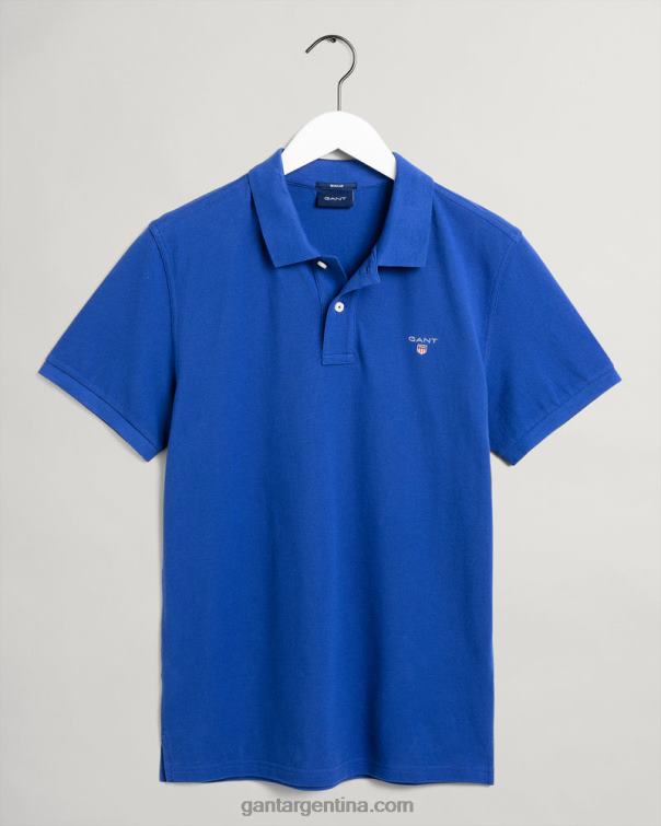 GANT hombres colegio azul polo de piqué original P0P02101