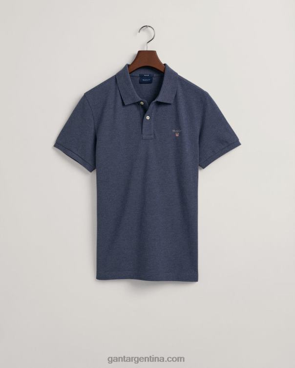 GANT hombres jeans oscurosblue melange polo de piqué original P0P02113