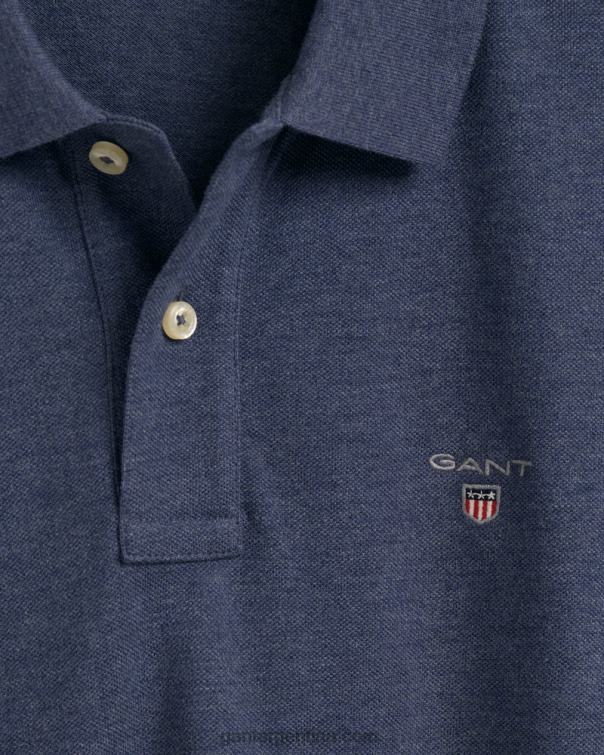 GANT hombres jeans oscurosblue melange polo de piqué original P0P02113