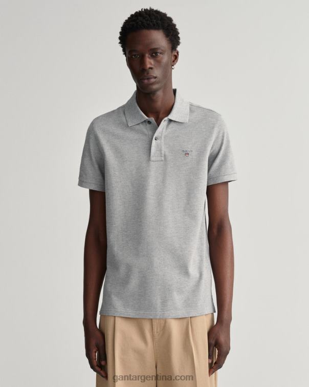 GANT hombres mezcla de grises polo de piqué original P0P02116
