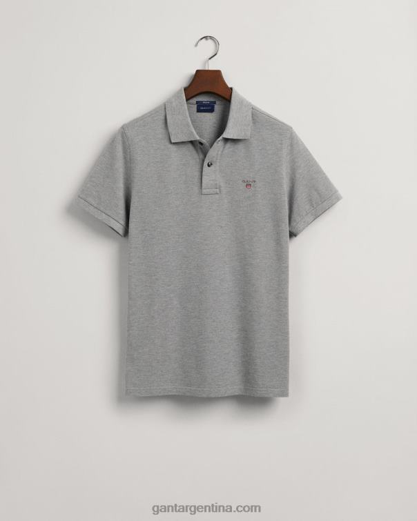 GANT hombres mezcla de grises polo de piqué original P0P02116