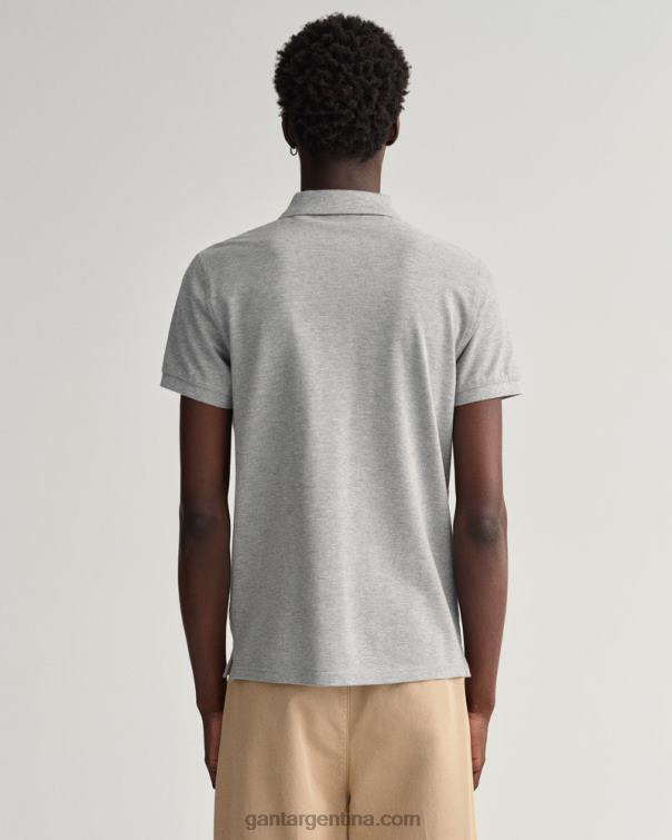 GANT hombres mezcla de grises polo de piqué slim fit original P0P02108