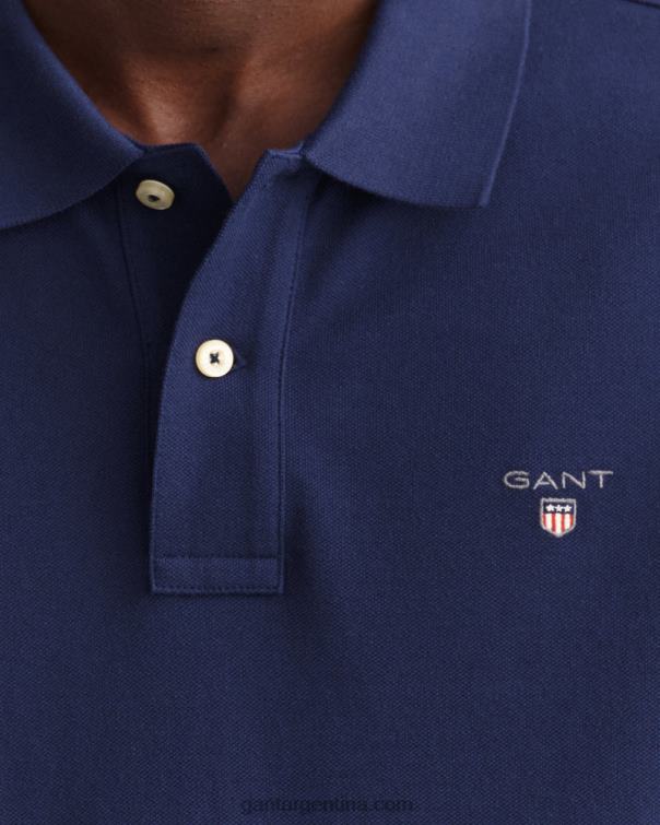 GANT hombres noche azul polo de piqué original P0P02118