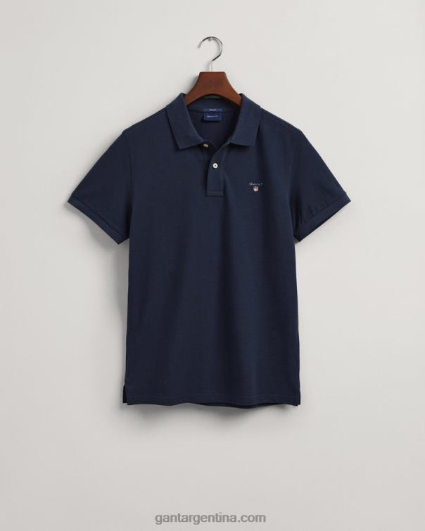 GANT hombres noche azul polo de piqué original P0P02118