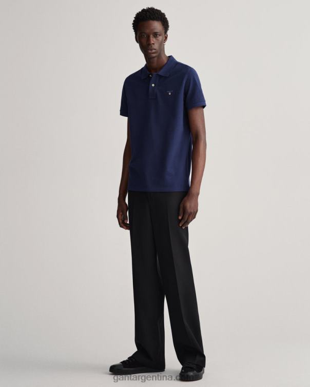 GANT hombres noche azul polo de piqué original P0P02118