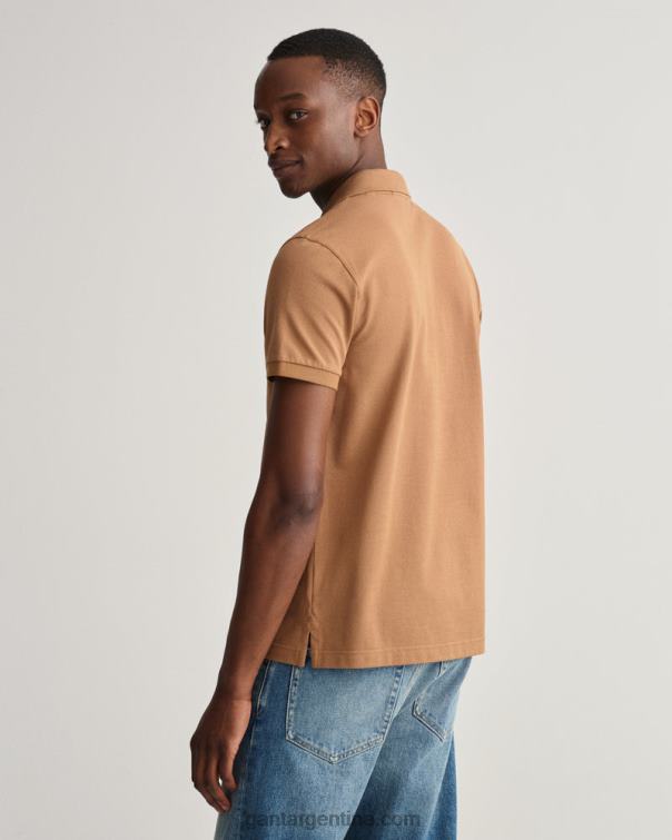 GANT hombres nuez tostada polo de piqué original P0P0298