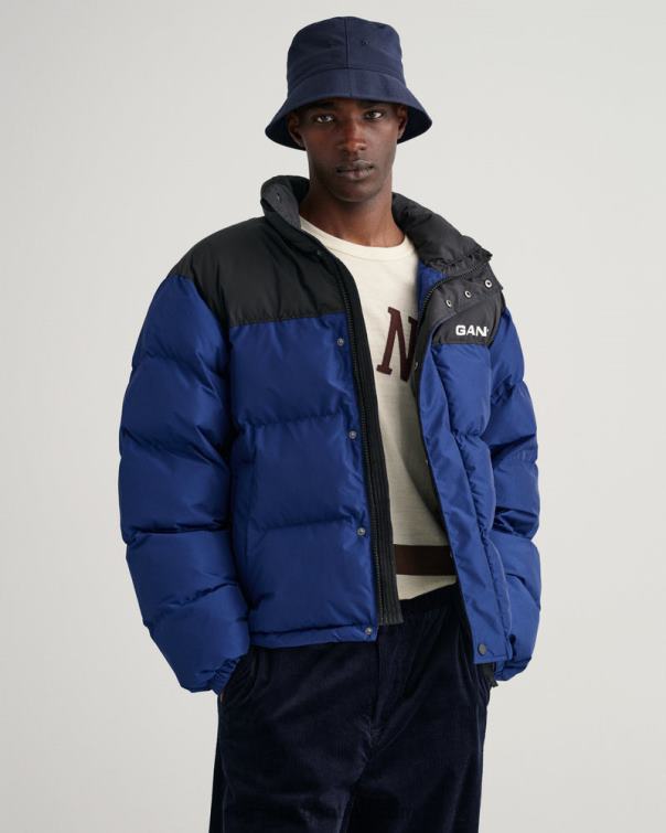 GANT hombres azul profundo chaqueta acolchada bloqueada P0P02367