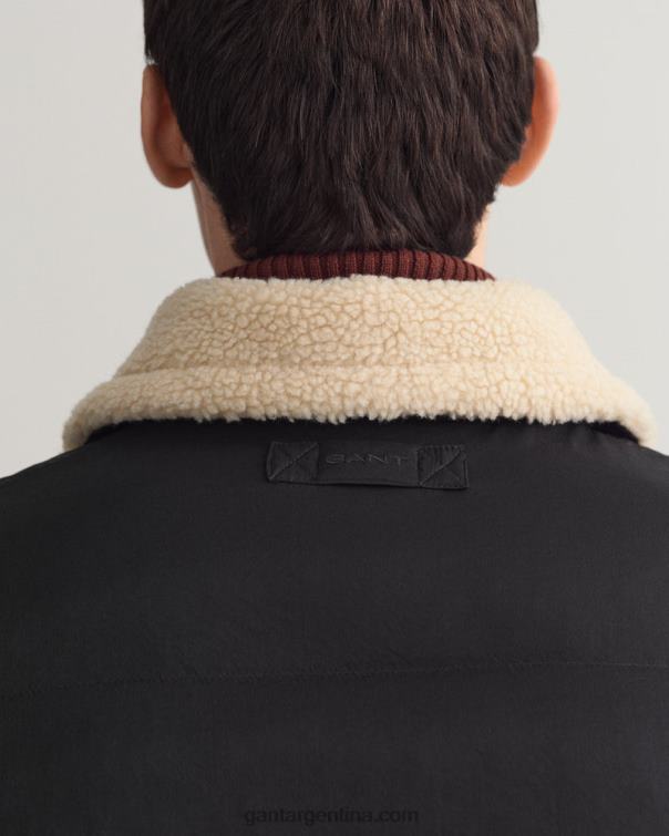 GANT hombres ébano negro chaqueta acolchada de vuelo P0P02371