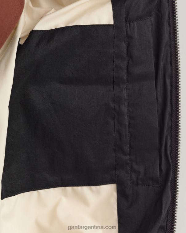 GANT hombres ébano negro chaqueta acolchada de vuelo P0P02371