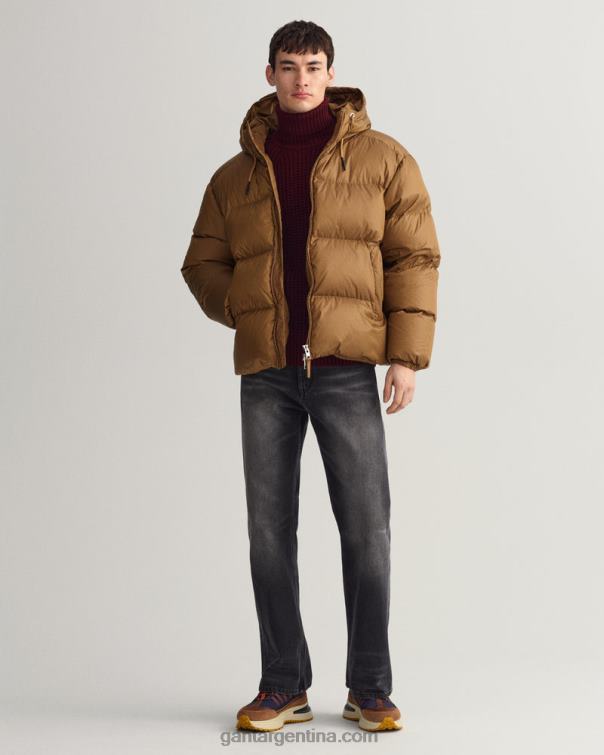 GANT hombres beige caramelo chaqueta acolchada brillante P0P02375