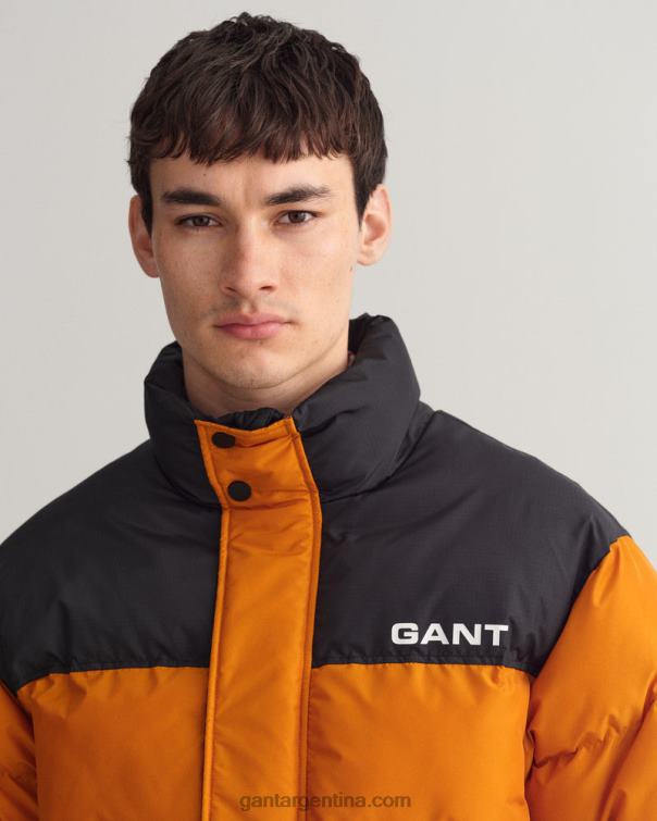 GANT hombres naranja mostaza dk chaqueta acolchada bloqueada P0P02369