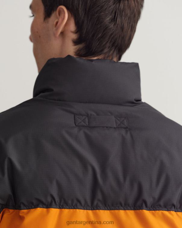 GANT hombres naranja mostaza dk chaqueta acolchada bloqueada P0P02369