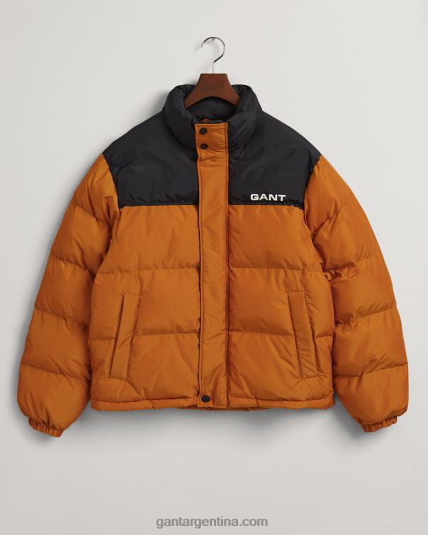 GANT hombres naranja mostaza dk chaqueta acolchada bloqueada P0P02369