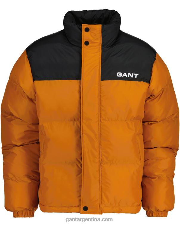 GANT hombres naranja mostaza dk chaqueta acolchada bloqueada P0P02369