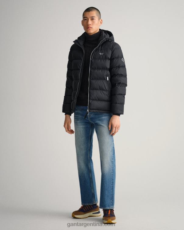 GANT hombres negro chaqueta de nube activa P0P02374
