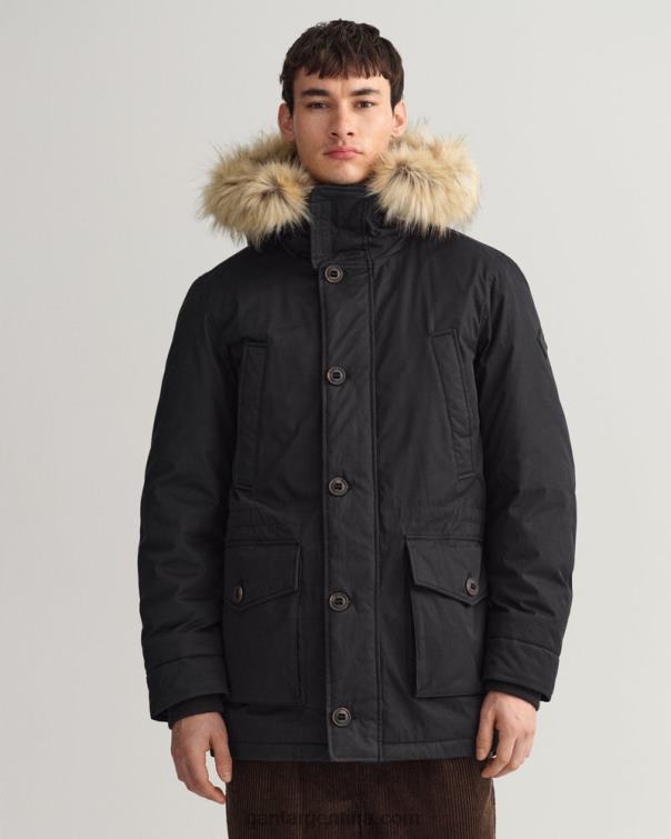 GANT hombres negro parka de invierno P0P02368