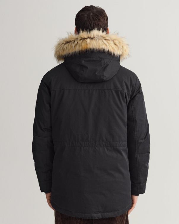 GANT hombres negro parka de invierno P0P02368
