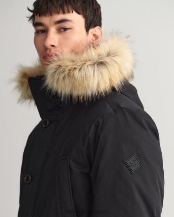 GANT hombres negro parka de invierno P0P02368