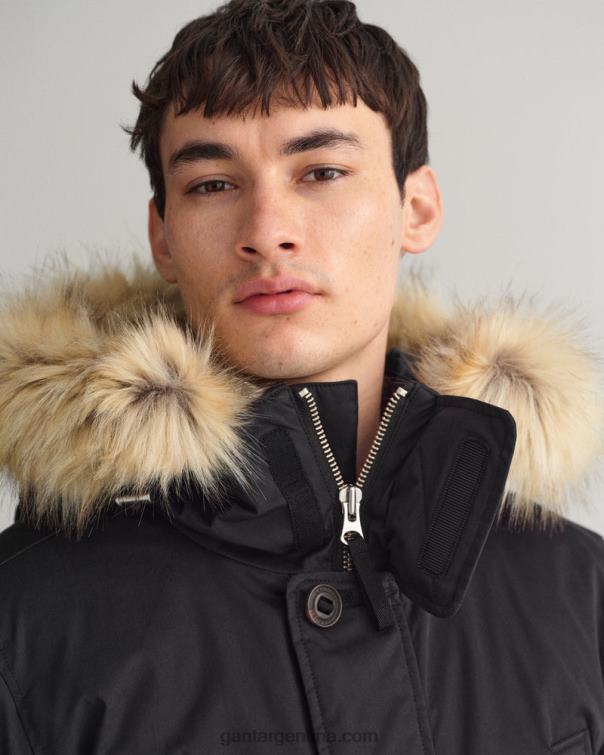 GANT hombres negro parka de invierno P0P02368