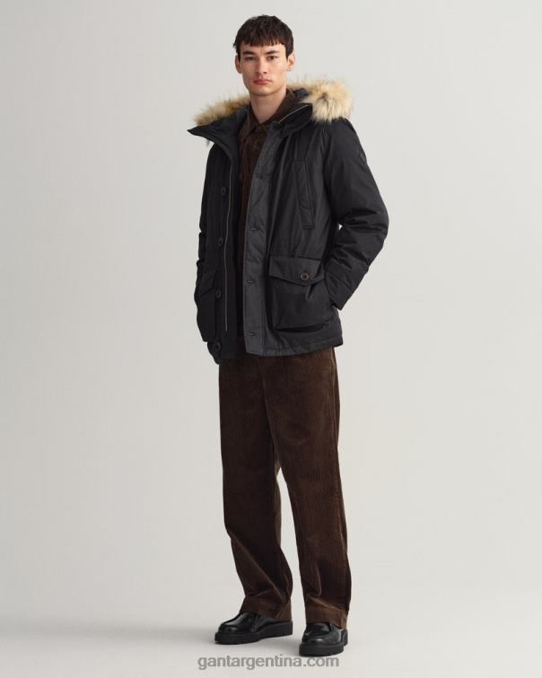 GANT hombres negro parka de invierno P0P02368