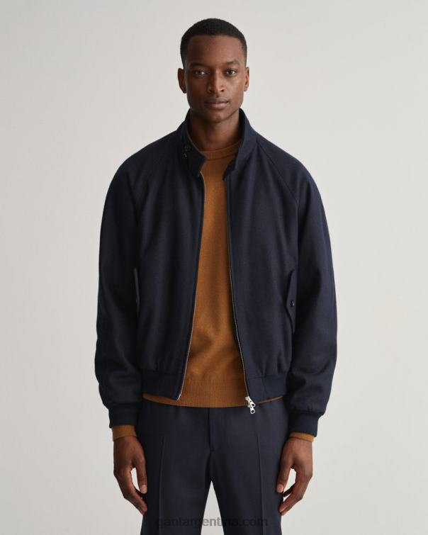 GANT hombres noche azul chaqueta harrington de lana P0P02377