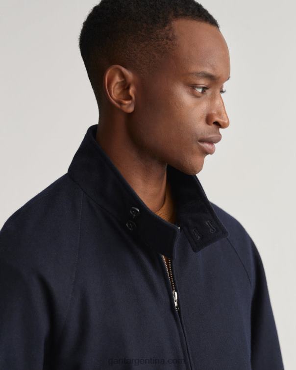 GANT hombres noche azul chaqueta harrington de lana P0P02377