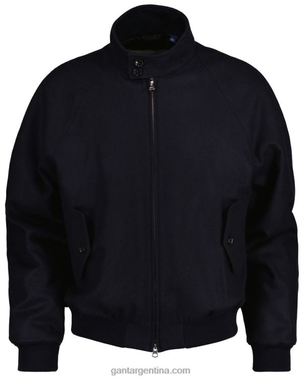 GANT hombres noche azul chaqueta harrington de lana P0P02377