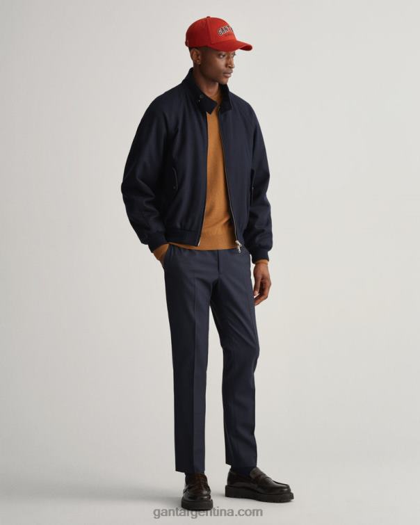 GANT hombres noche azul chaqueta harrington de lana P0P02377