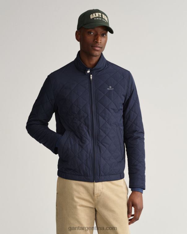 GANT hombres noche azul cortavientos acolchado P0P02372