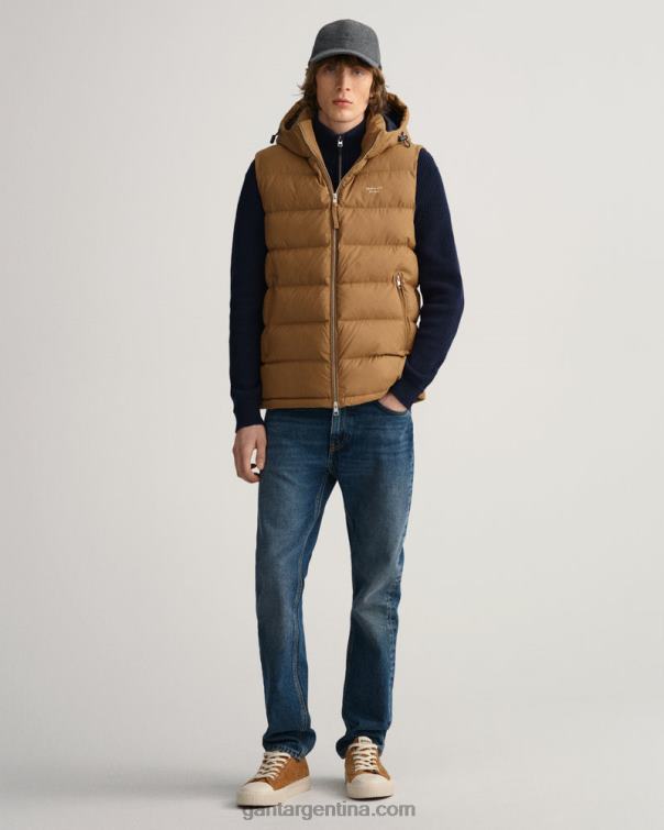 GANT hombres nuez tostada chaleco nube activo P0P02395