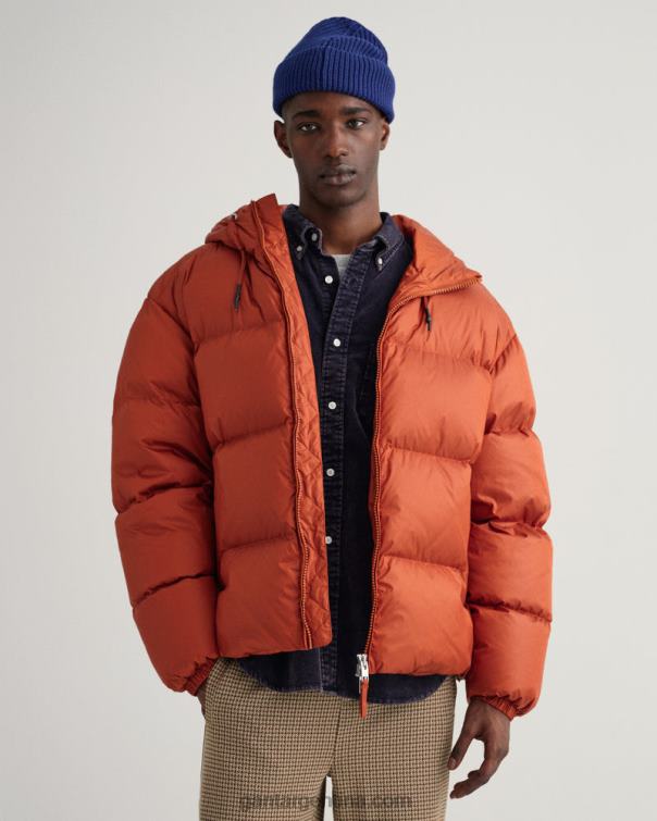 GANT hombres ocre oscuro chaqueta acolchada brillante P0P02380