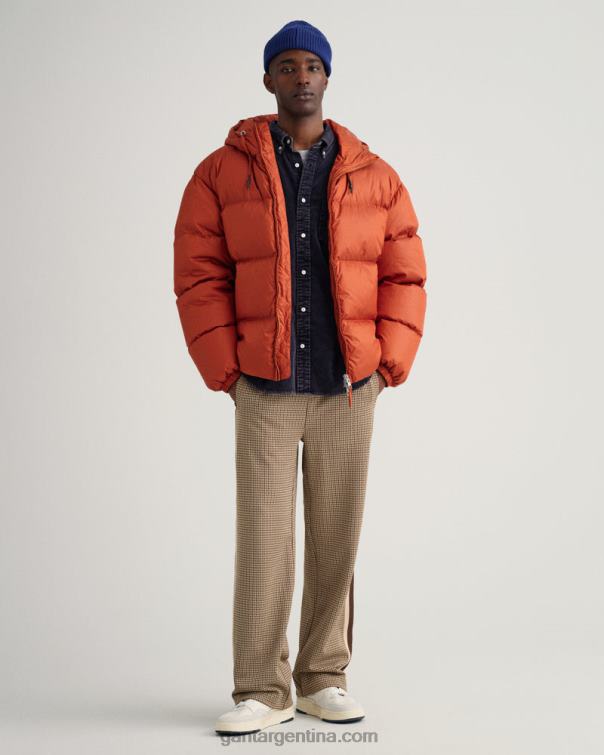 GANT hombres ocre oscuro chaqueta acolchada brillante P0P02380