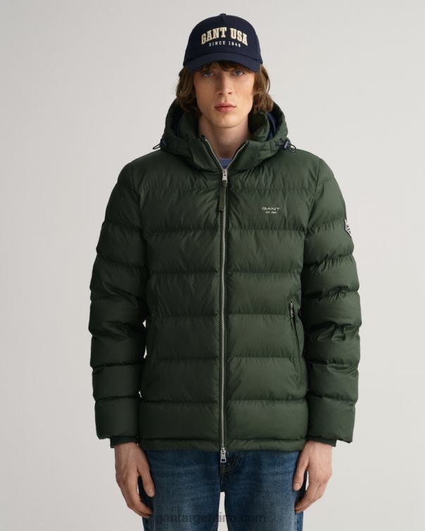 GANT hombres tormenta verde chaqueta de nube activa P0P02391