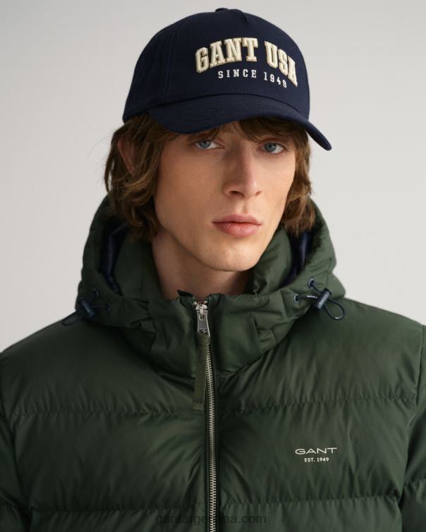 GANT hombres tormenta verde chaqueta de nube activa P0P02391