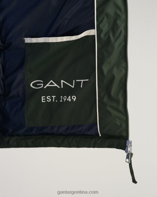 GANT hombres tormenta verde chaqueta de nube activa P0P02391