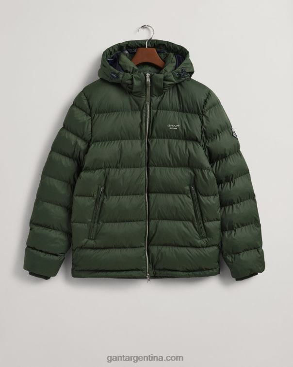 GANT hombres tormenta verde chaqueta de nube activa P0P02391