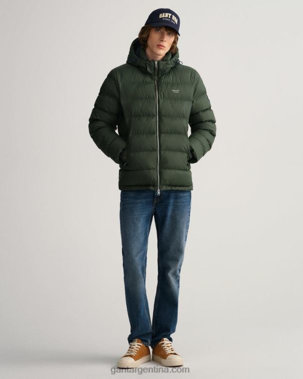 GANT hombres tormenta verde chaqueta de nube activa P0P02391