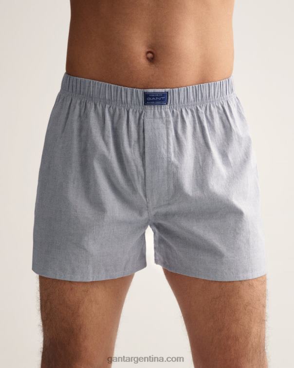 GANT hombres azul clásico Pack de 2 bóxers tejidos P0P02552