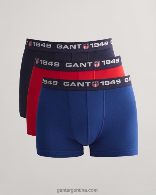 GANT hombres azul profundo Pack de 3 calzoncillos con escudo retro P0P02550