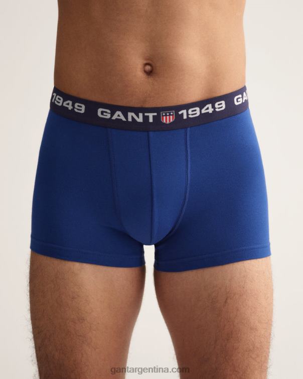 GANT hombres azul profundo Pack de 3 calzoncillos con escudo retro P0P02550