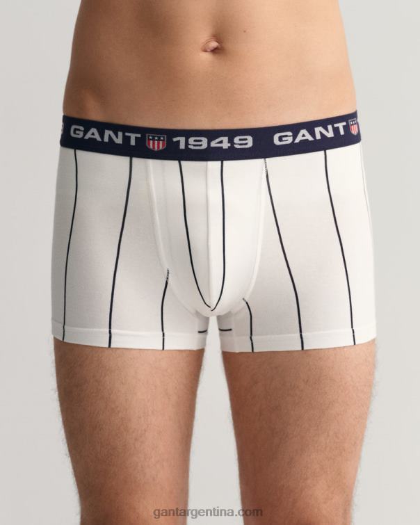 GANT hombres blanco Pack de 3 calzoncillos de rayas anchas P0P02553