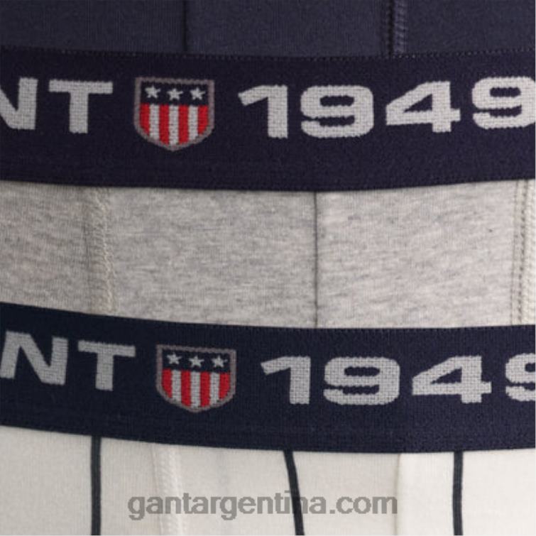 GANT hombres blanco Pack de 3 calzoncillos de rayas anchas P0P02553