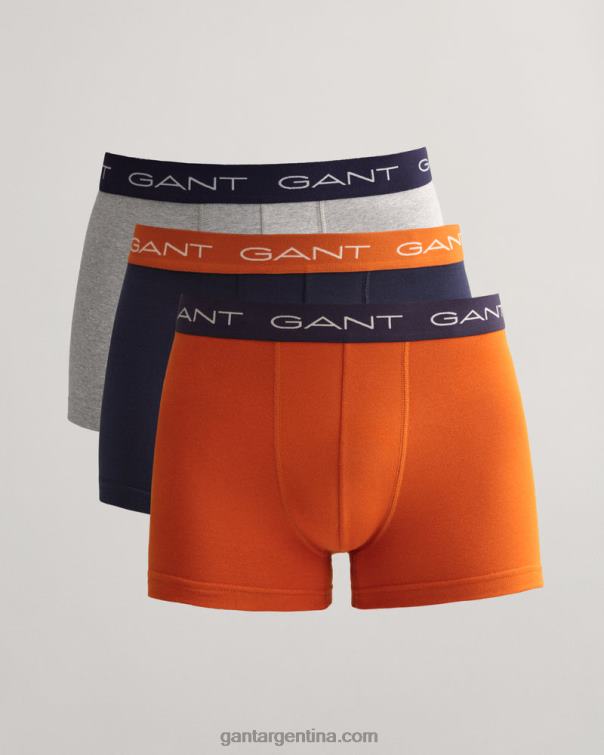 GANT hombres naranja dorado Pack de 3 calzoncillos P0P02551