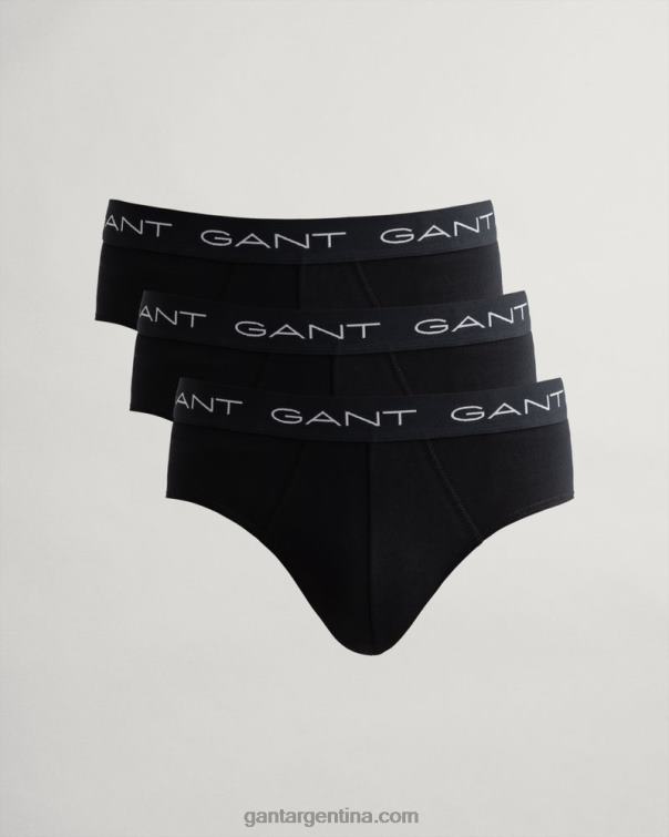 GANT hombres negro breve paquete de 3 P0P02557