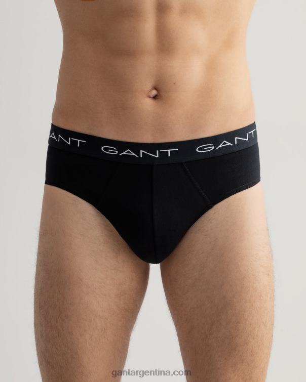 GANT hombres negro breve paquete de 3 P0P02557