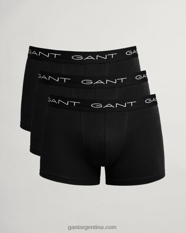 GANT hombres negro paquete de 3 baúles P0P02545