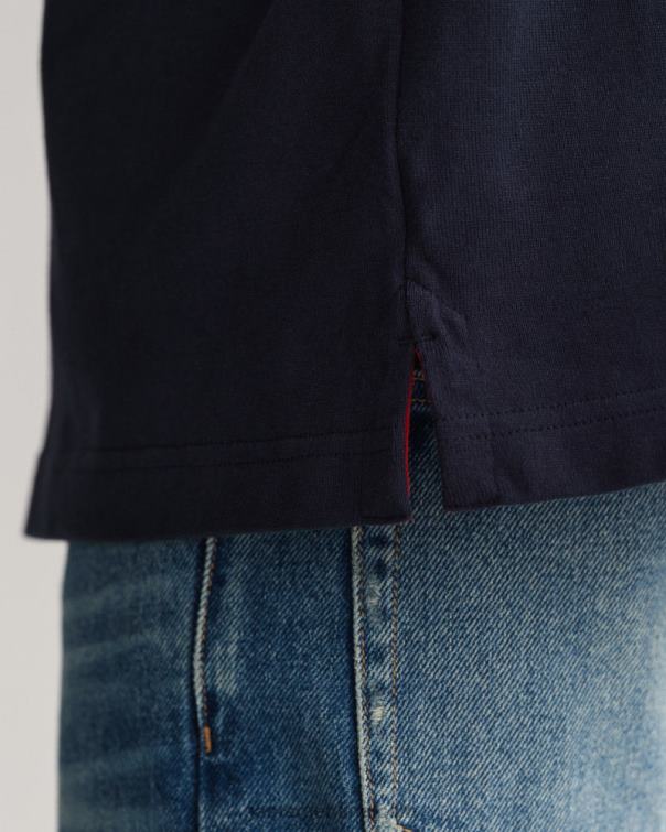 GANT hombres noche azul cresta escudo rugger P0P02214