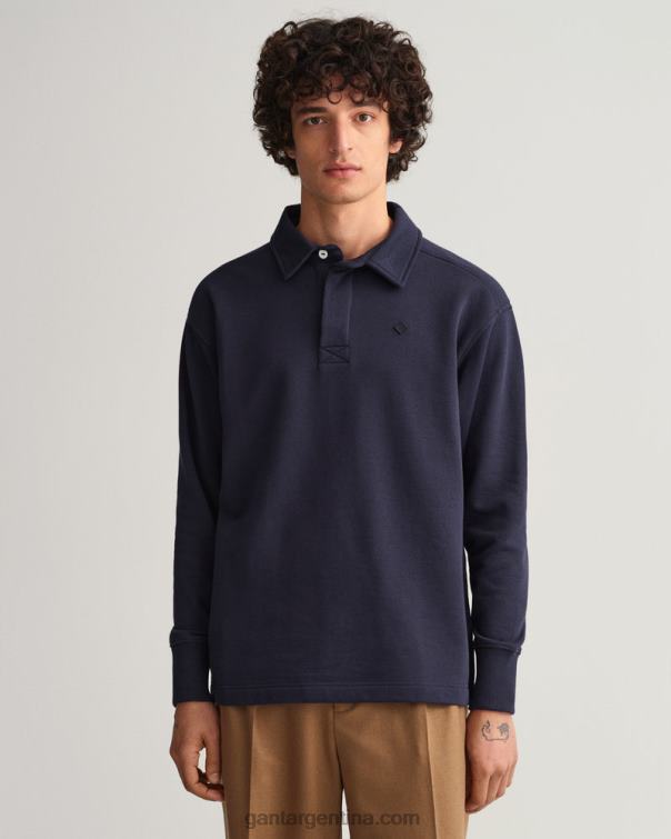 GANT hombres noche azul icono g sudor pesado rugger P0P02203