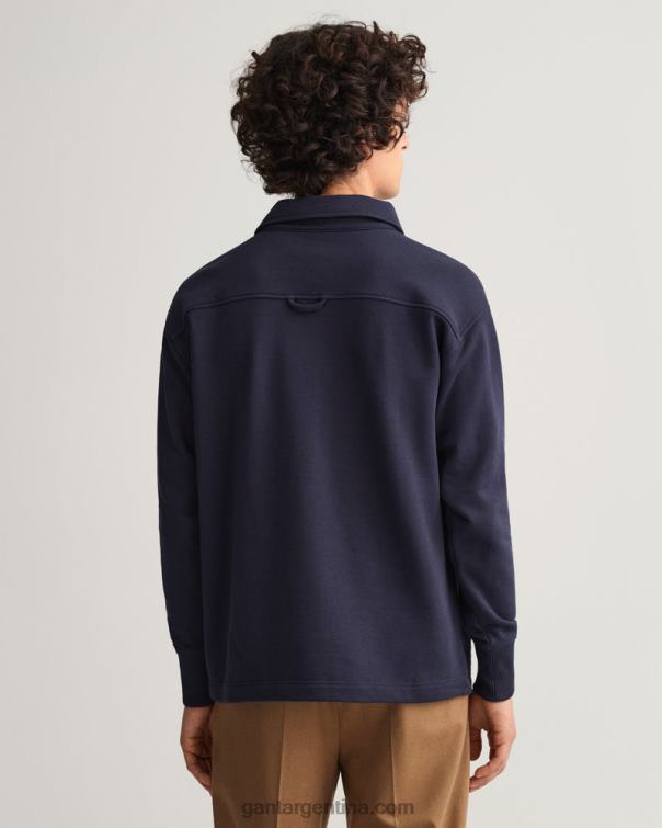 GANT hombres noche azul icono g sudor pesado rugger P0P02203