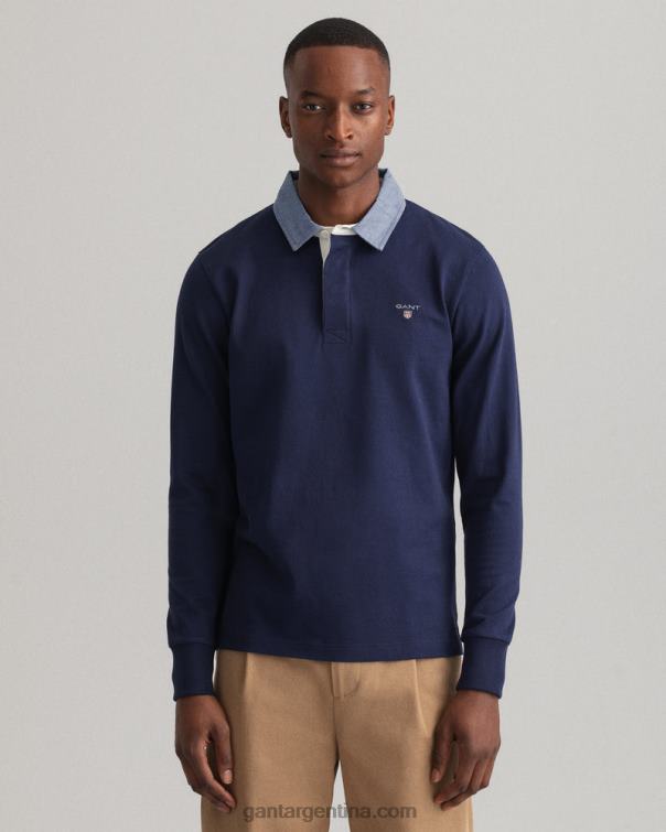 GANT hombres noche azul rugger pesado original P0P02210